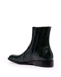 Мужские темно-зеленые кожаные ботинки челси от Maison Margiela