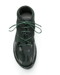 Мужские темно-зеленые кожаные ботинки от Marsèll