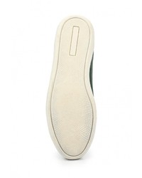 Мужские темно-зеленые кожаные кеды от Pezatti