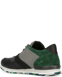 Мужские темно-зеленые кожаные кеды от Tod's