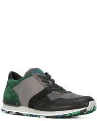 Мужские темно-зеленые кожаные кеды от Tod's