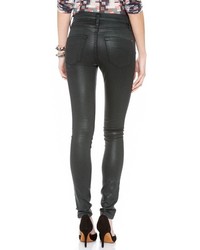 Темно-зеленые кожаные леггинсы от James Jeans