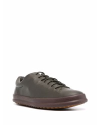 Мужские темно-зеленые кожаные низкие кеды от Camper