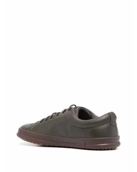 Мужские темно-зеленые кожаные низкие кеды от Camper