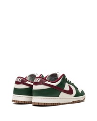 Мужские темно-зеленые кожаные низкие кеды от Nike