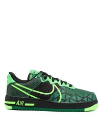 Мужские темно-зеленые кожаные низкие кеды от Nike