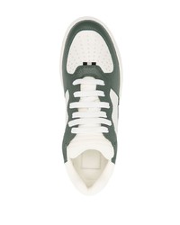 Мужские темно-зеленые кожаные низкие кеды от Bally