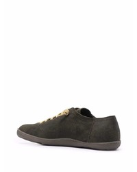 Мужские темно-зеленые кожаные низкие кеды от Camper