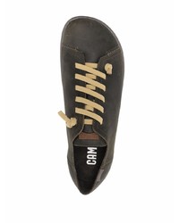 Мужские темно-зеленые кожаные низкие кеды от Camper