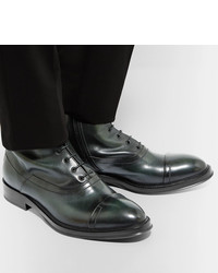 Мужские темно-зеленые кожаные повседневные ботинки от Berluti