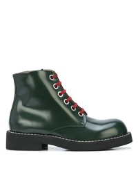 Мужские темно-зеленые кожаные повседневные ботинки от Marni