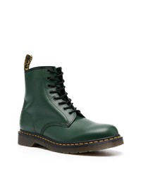 Мужские темно-зеленые кожаные повседневные ботинки от Dr. Martens