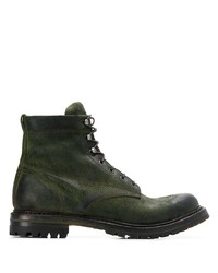 Мужские темно-зеленые кожаные повседневные ботинки от Silvano Sassetti