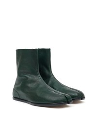 Мужские темно-зеленые кожаные повседневные ботинки от Maison Margiela