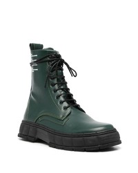 Мужские темно-зеленые кожаные повседневные ботинки от Viron