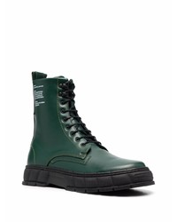 Мужские темно-зеленые кожаные повседневные ботинки от Viron