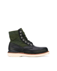 Мужские темно-зеленые кожаные повседневные ботинки от VISVIM