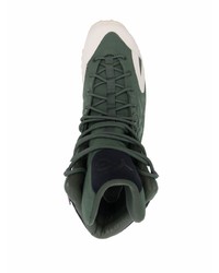 Мужские темно-зеленые кожаные рабочие ботинки от Y-3