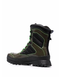 Мужские темно-зеленые кожаные рабочие ботинки от McQ