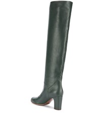 Темно-зеленые кожаные сапоги от L'Autre Chose