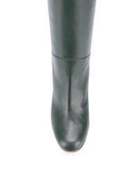 Темно-зеленые кожаные сапоги от L'Autre Chose