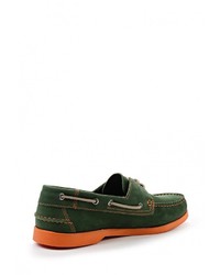 Темно-зеленые кожаные топсайдеры от Storm