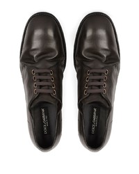 Темно-зеленые кожаные туфли дерби от Dolce & Gabbana