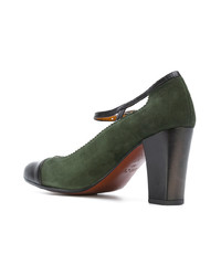 Темно-зеленые кожаные туфли от Chie Mihara