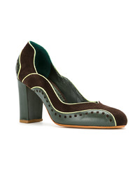 Темно-зеленые кожаные туфли от Sarah Chofakian
