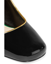 Темно-зеленые кожаные туфли от Prada