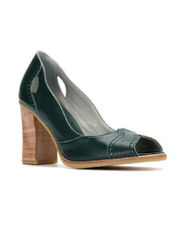Темно-зеленые кожаные туфли от Sarah Chofakian