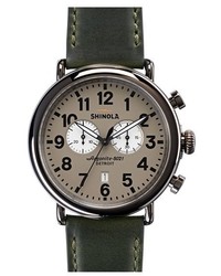 Темно-зеленые кожаные часы