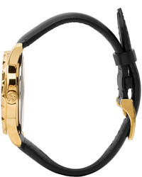 Мужские темно-зеленые кожаные часы от Gucci