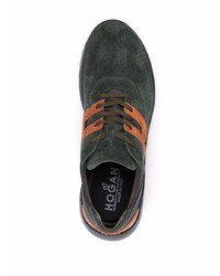 Мужские темно-зеленые кроссовки от Hogan
