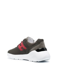 Мужские темно-зеленые кроссовки от Hogan