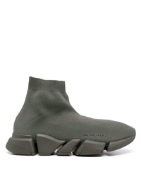 Мужские темно-зеленые кроссовки от Balenciaga