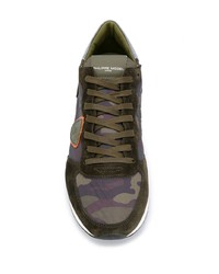 Мужские темно-зеленые кроссовки от Philippe Model Paris