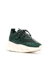 Мужские темно-зеленые кроссовки от Versace
