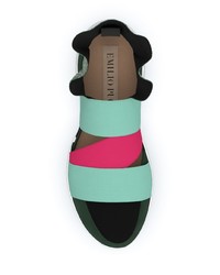 Женские темно-зеленые кроссовки от Emilio Pucci