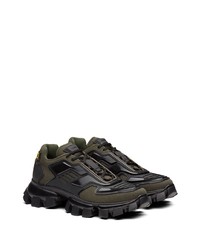 Мужские темно-зеленые кроссовки от Prada