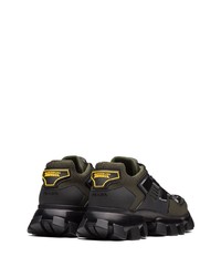 Мужские темно-зеленые кроссовки от Prada