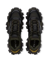 Мужские темно-зеленые кроссовки от Prada