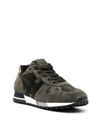 Мужские темно-зеленые кроссовки от Hogan