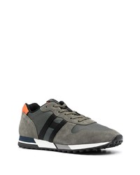 Мужские темно-зеленые кроссовки от Hogan