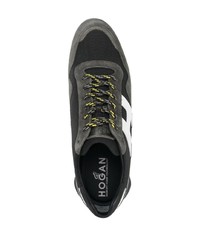 Мужские темно-зеленые кроссовки от Hogan