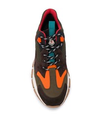 Мужские темно-зеленые кроссовки от Moncler