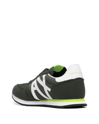 Мужские темно-зеленые кроссовки от Armani Exchange