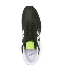 Мужские темно-зеленые кроссовки от Armani Exchange