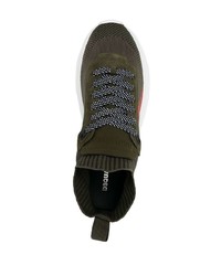 Мужские темно-зеленые кроссовки от DSQUARED2