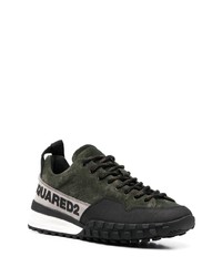 Мужские темно-зеленые кроссовки от DSQUARED2